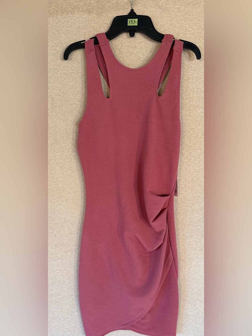 Crave Fame One-Shoulder Draped Rose-Mauve Sheath Dress